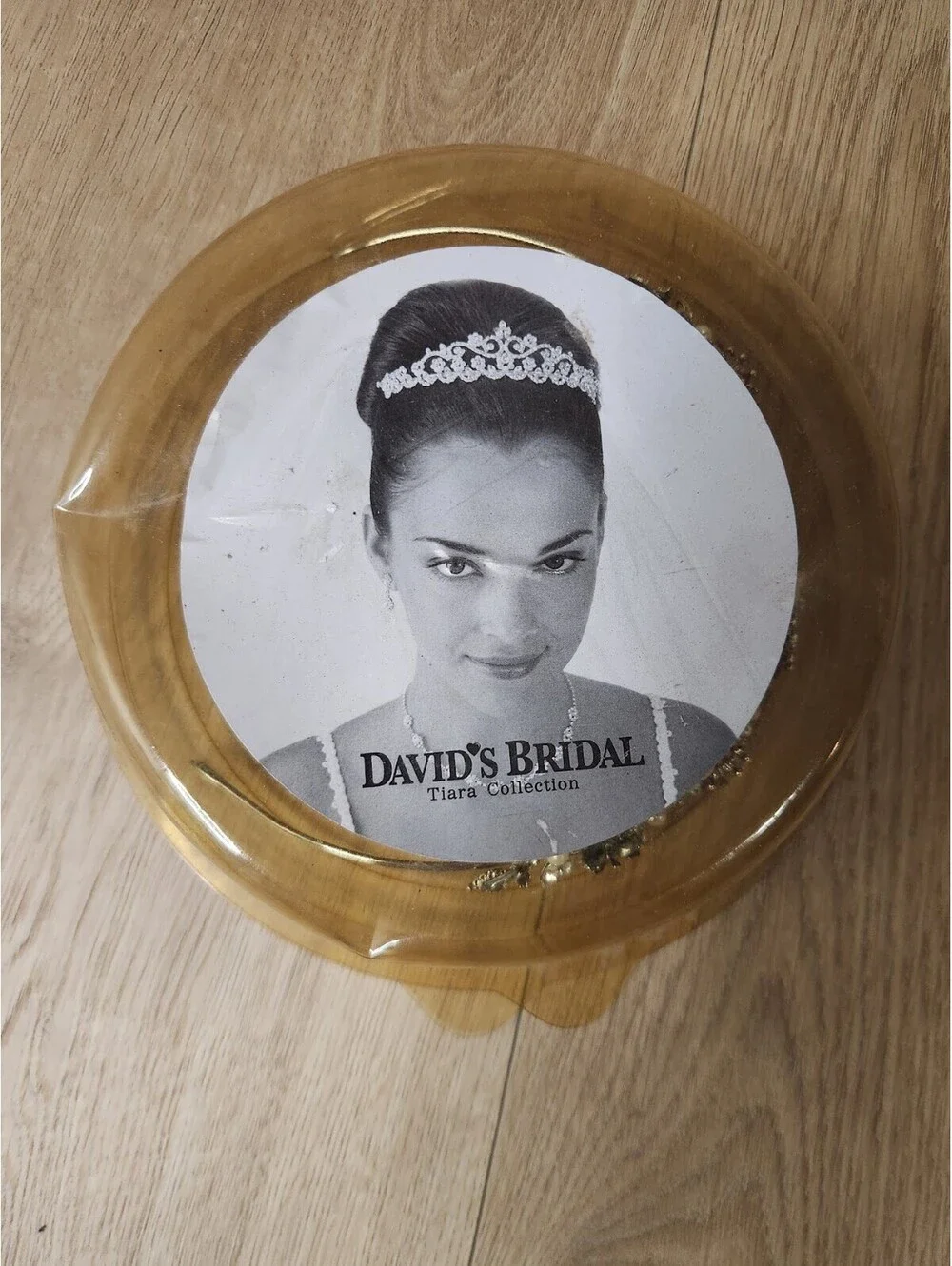 VTG Davids Bridal Wedding Prom Crystal Tiara Rhodium Pearl Apple Stone Flowers